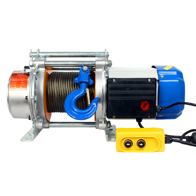 30M Lifting Hoist Electrical Small Electric Winch 220V Aluminum Alloy Single Phase Home Use Retail Wire Rope New
