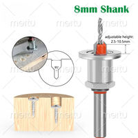 1PC 8mm Shank HSS Countersink Woodworking Router Bit Set Screw Extractor Remover Demolition Milling Cutter for Home Improvement