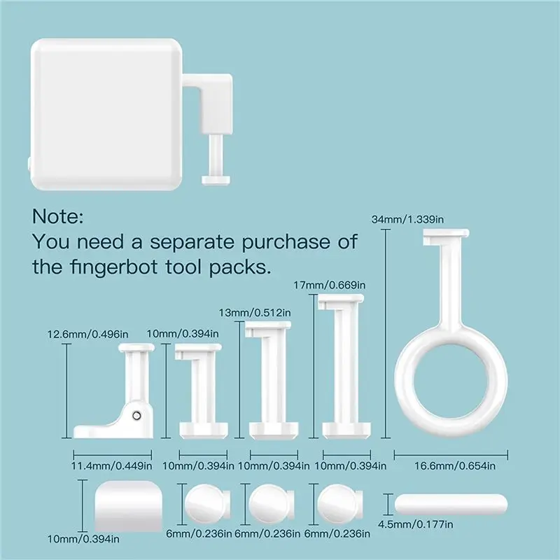 B03C-2X Fingerbot Plus Smart Button Pushers And Accessory Kit, Tool Packs