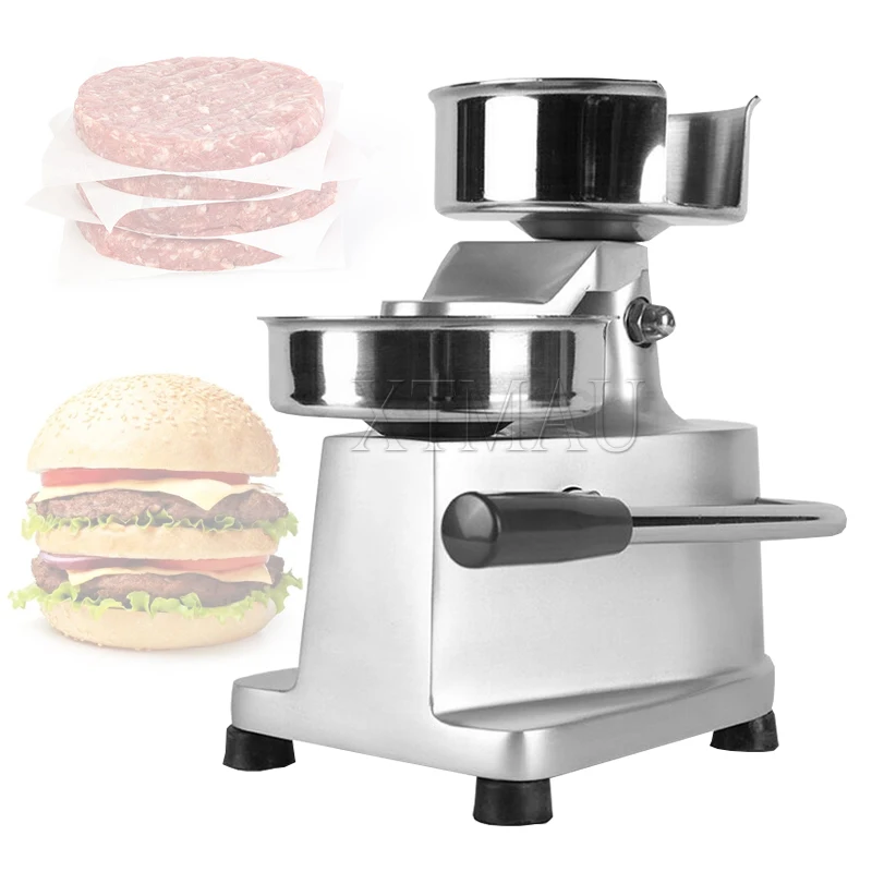 함부르크 프레스 130mm 수동 햄버거 만드는 기계 둥근 고기 성형 스테인레스 스틸 기계 햄버거 패티 만드는 기계
