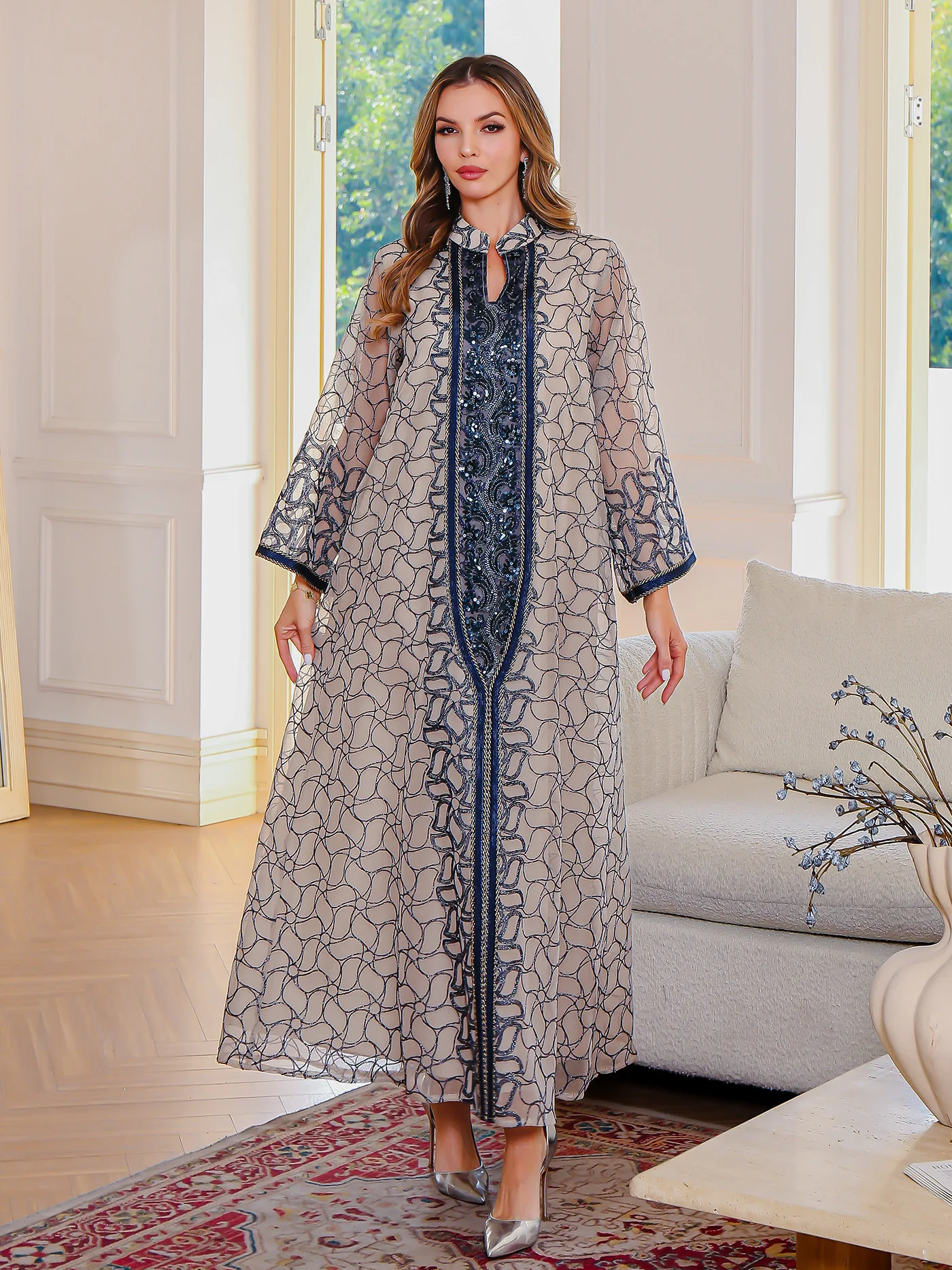 

Eid Abaya Women Dress Muslim Dubai Vestidos Largos Party Jalabiya Ramadan Long Dresses Embroidery Kaftan Arab Long Robe 2025