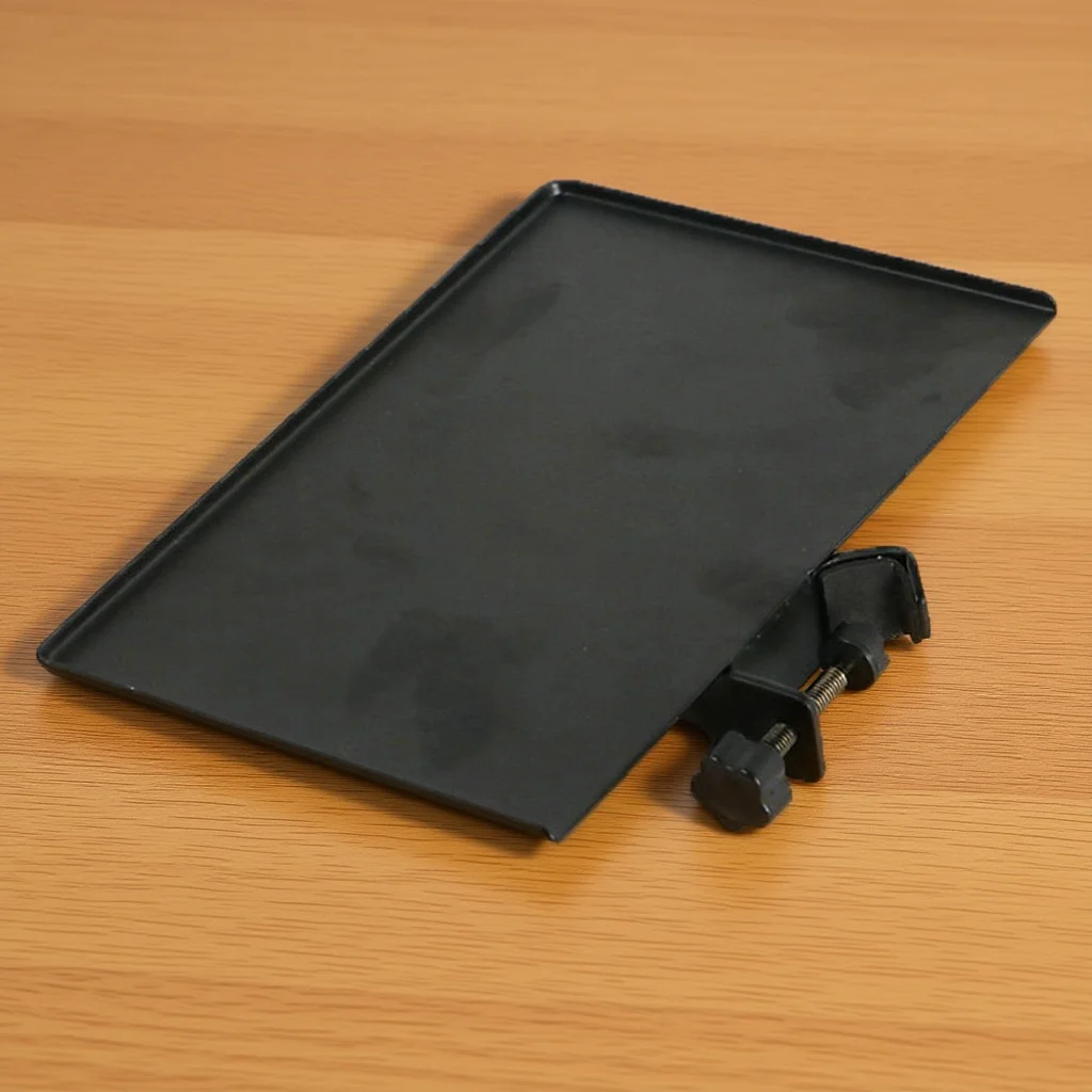 

Microphone Stand Accessory Tray ABS Clamp-on Raised Non-Slip Tray Scratch Protection Utility Shelf for Live Streaming Mic
