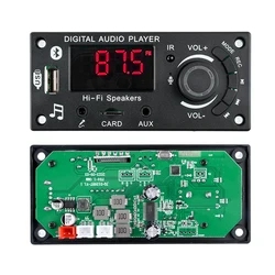 MP3 Decoder Board Audio Amplifier Board 2 * 50W Bluetooth Car Audio Motherboard With Radio Function With Microphone Socket