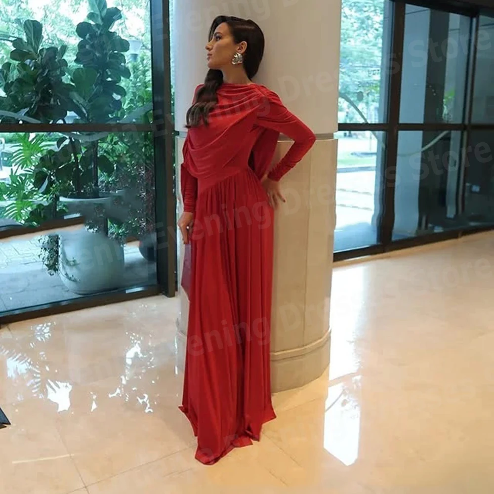 

Изящные женские вечерние платья русалки с длинными рукавами, платья для выпускного вечера по индивидуальному заказу, плиссированные вечерние платья, Vestidos Para Mujer Elegantes