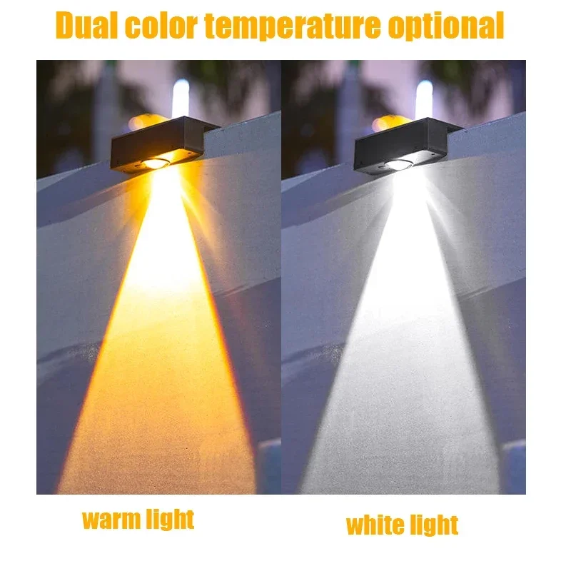 Solar Wall Wash&Step Lights Outdoor LED-Decorative Atmosphere Lighting for Courtyard Garden Balcony Bar Fence Waterproof IP65 Mo