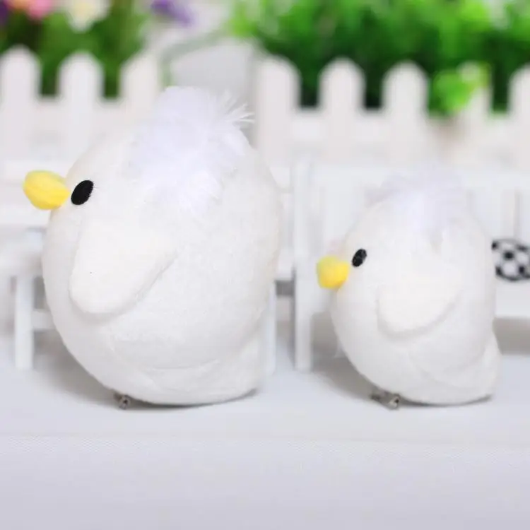 12cm and 8cm Anime Kotori Minami Plush Doll Game Crown Bird Cosplay Toy Stuffed Decor for Clothes Backpack Gift