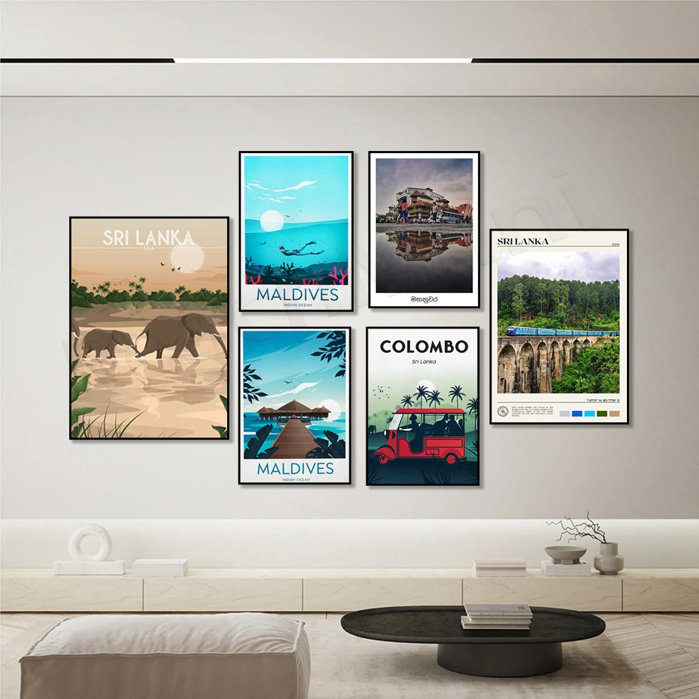 （2D Canvas painting） Sri Lankan Art - Sri Lanka Lighthouse Galle Poster, Sri Lanka, Arugam Bay, Female Surfing, Maldives Trav