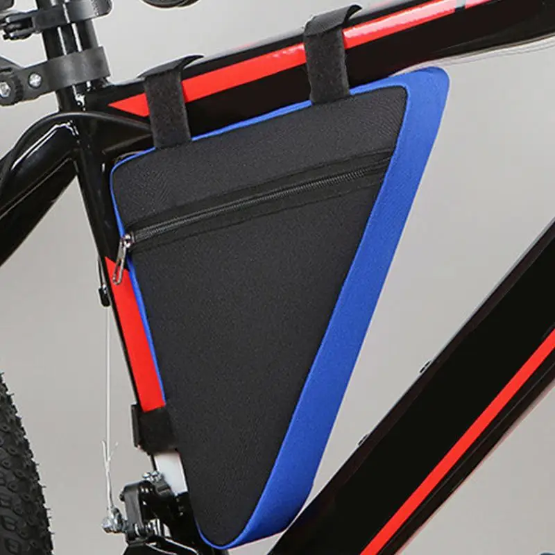 Saco triangular de bicicleta, acessórios de ciclismo, quadro de tubo frontal, guidão, à prova d'água, bolsa triangular, suporte de quadro, bolsa de ferramentas