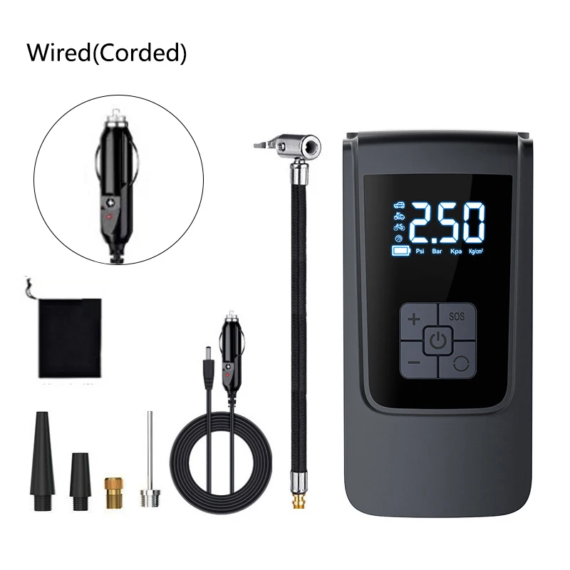 Mini Car Air Compressor 12V 150PSI Portable Car Tire Inflator Smart Digital Inflatable Pump For Car Bicycle Boat Air Pump 