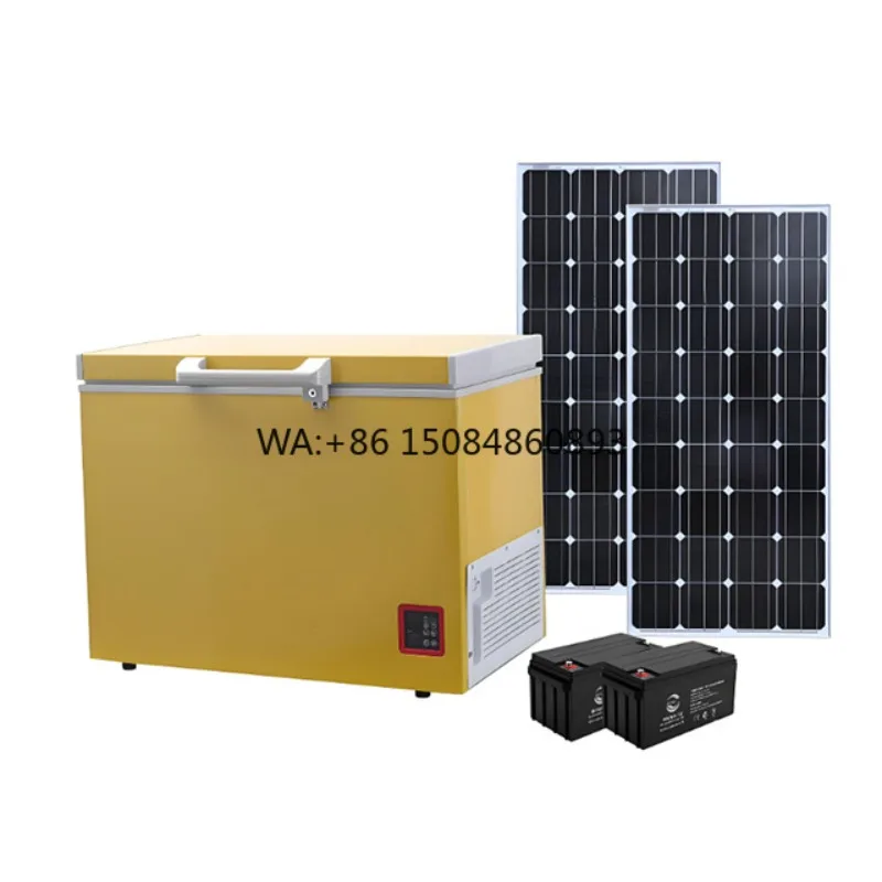 PV Solar DC 12V 24V Upright Refrigerator 178L Off Grid Top Freezer Portable Outdoor Low Temperature Cold Storage Freezer