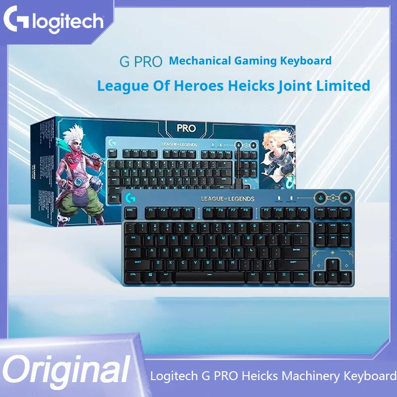 logitech g pro gaming teclado mecanico com fio rgb backlight league of legends hex eixo do cha 87 chaves jogo e sports 01