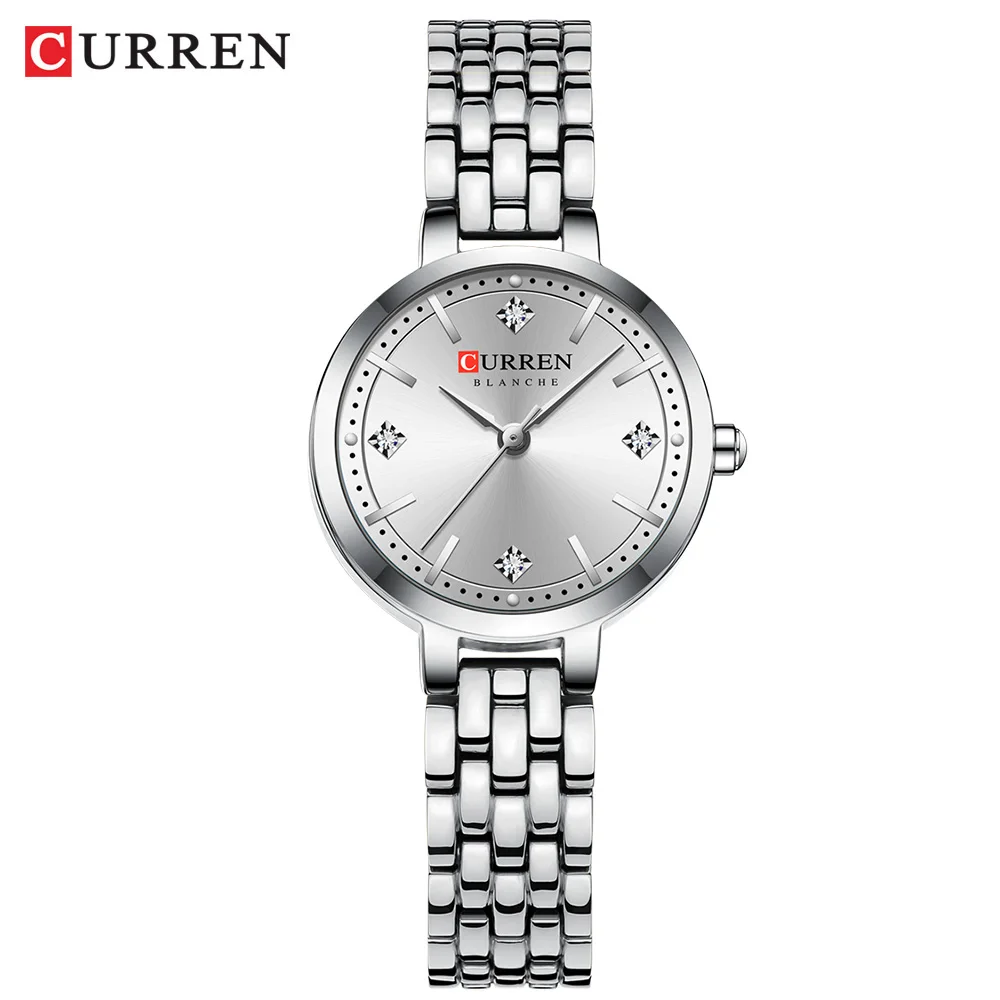 CURREN Mode Goldene Uhr für Frauen Edelstahl Wasserdichte Damenuhren Original Luxus Damen Quarz Armbanduhr 4