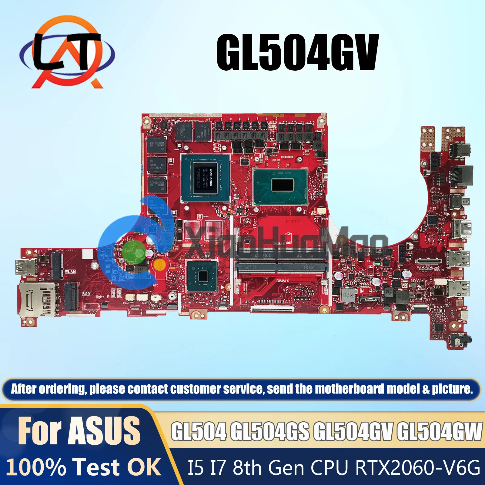 

GL504G Laptop Motherboard For ASUS ROG Strix SCAR II GL504 GL504GS GL504GV GL504GW Mainboard I5 I7 CPU RTX2060-V6G