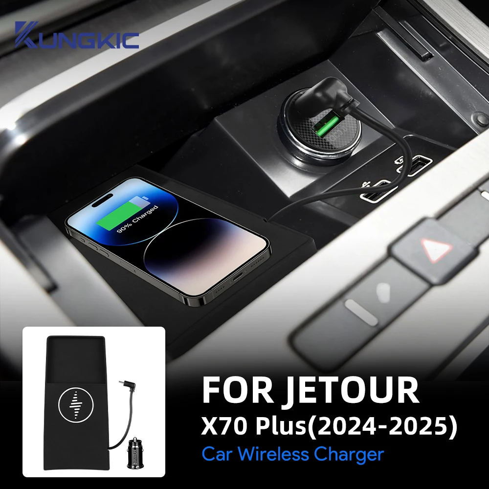 

Автомобильное беспроводное зарядное устройство для Chery Jetour X70 Plus 2024 2025, держатель для быстрой зарядки мобильного телефона, зарядное устройство 15 Вт, ручная передача LHD
