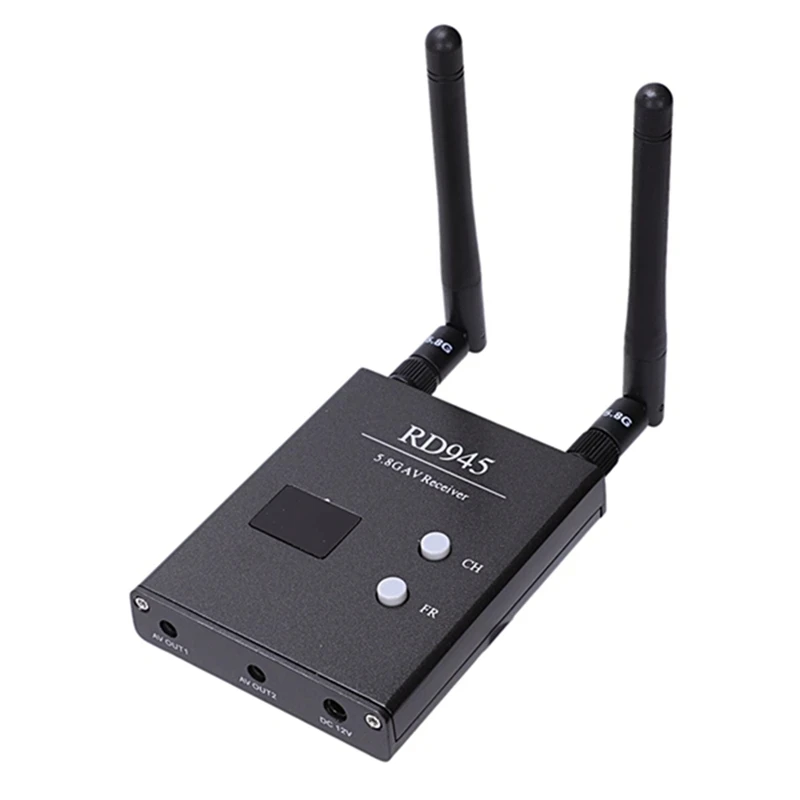 FPV 5.8 Ghz 48CH RD945 Diversity Receiver With A/V And Power Cables Durable Easy To Use