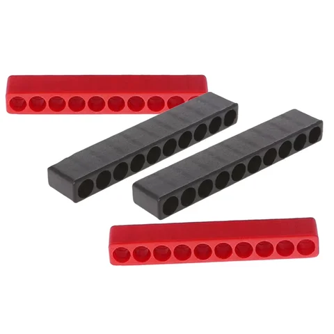 4pcs 10 Holes Screwdriver Bit Holder Storage Soft Rubber Organizer 1/4 Inch Hex Screwdriver Head Drill Bit Stand Case Power Tool