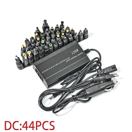 Imagen 2 del producto Cargador de coche ajustable de 120W, 220v, 110v a 12V, 15V, 16V, 18V, 19V, 20V, 22V, 24V, adaptador de corriente Universal AC DC, suministro Usb para Notebook
