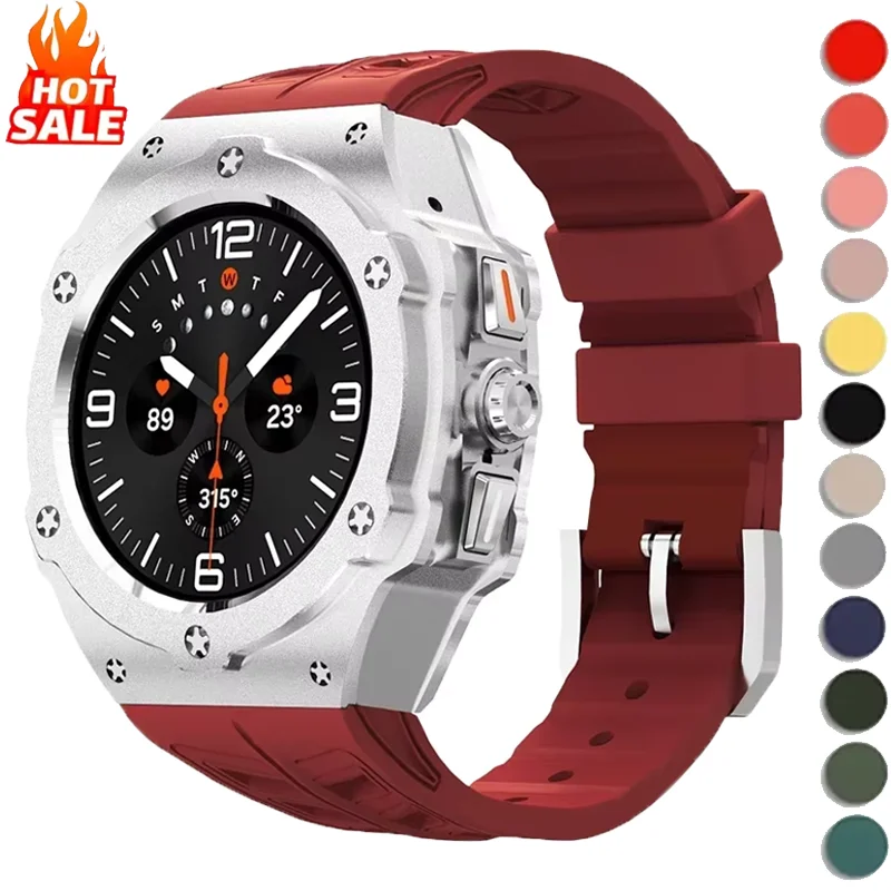 삼성 갤럭시 시계 울트라 47mm 스테인레스 스틸 케이스 실리콘 스트랩에 대한 고급 수정 키트 울트라 47mm DIY Accessorie