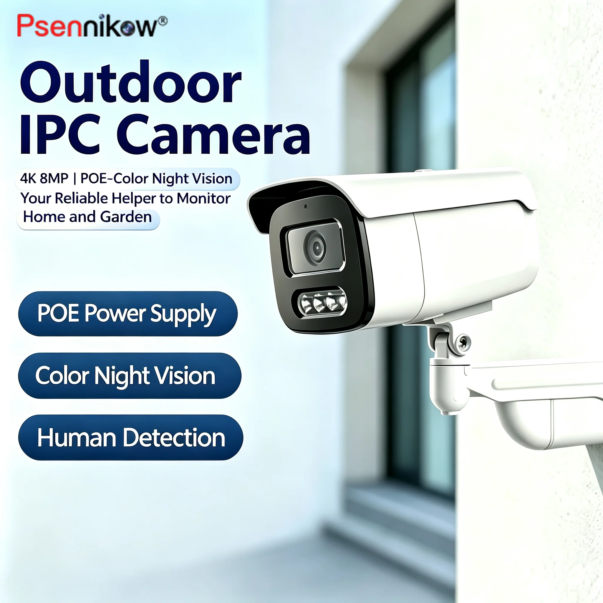 Outdoor Lighting Video - Psennikow 8MP 4K POE Dual Light