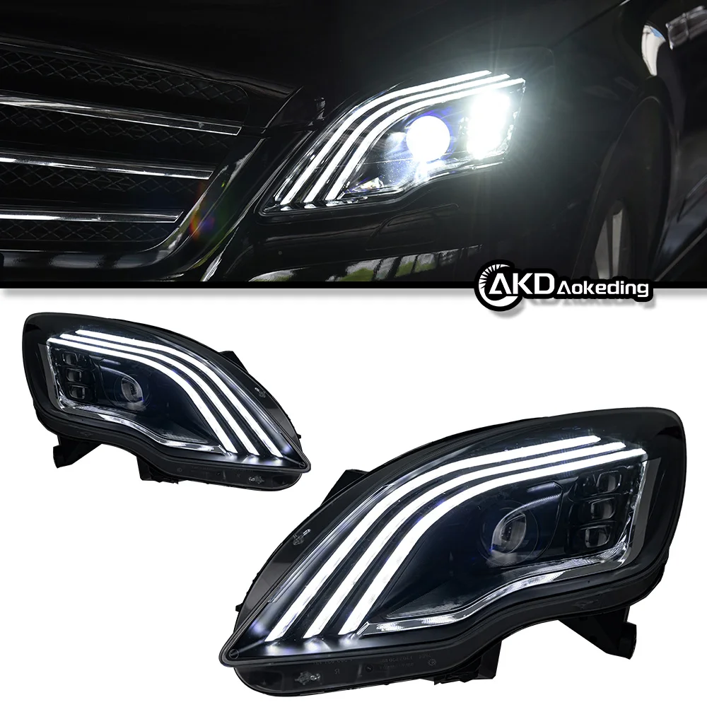 

Auto Parts Headlights For Benz W251 2010-2017 upgrade Maybach Styling LED Dual Projector DRL Car Accesorios Modified