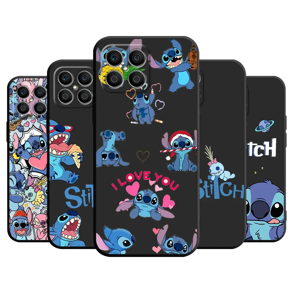 Case For Honor X8 X8A 90 X9a 8X 70 50 20 Magic5 Pro 9x P60 P50 P40 Pro Black Soft Phone Funda Angie Stitch