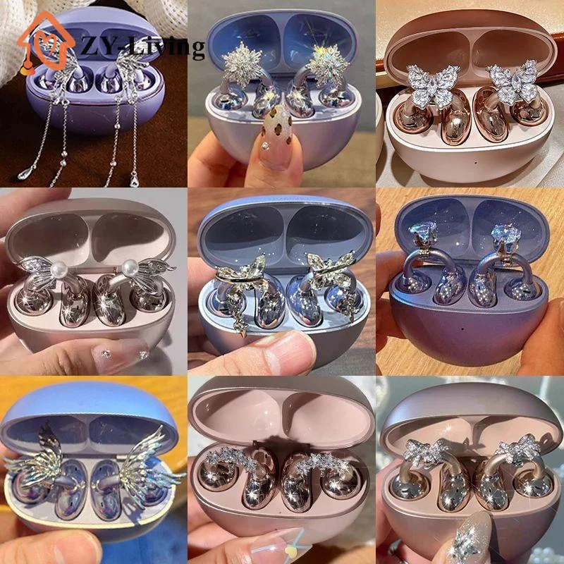 DIY Headphone Decor Clips, Removable Zircon Diameter Buckle Ornaments, Easy Install Earbud Decoration For Wireless Headphones