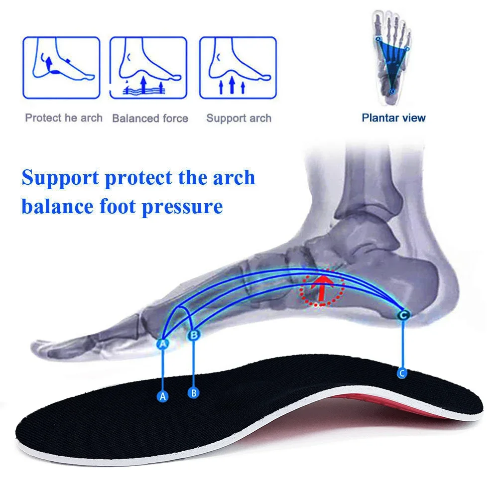 Palmilha Orthotic Arch Support, Palmilhas ortopédicas Flatfoot para pés, Facilitar a pressão do movimento do ar, Almofada de amortecimento, Palmilha de preenchimento