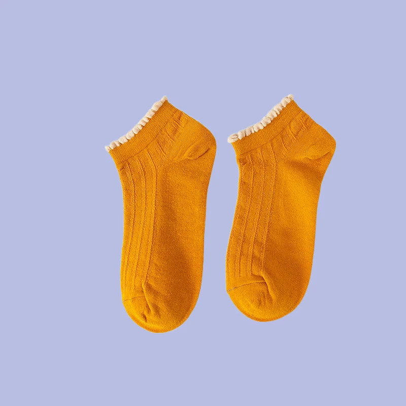 Chaussettes courtes respirantes de style coréen pour femmes, Bubble Mouth, printemps, été, automne, mode, mignon, 5/10 paires