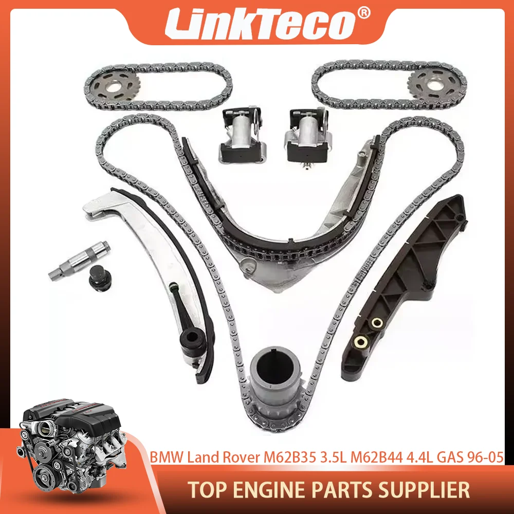 Timing Chain Kit For BMW E38 E39 E53 535i 540i 735i 740il 740i 840Ci X5 Land Rover Range Rover M62B35 3.5L M62B44 4.4L GAS 96-05