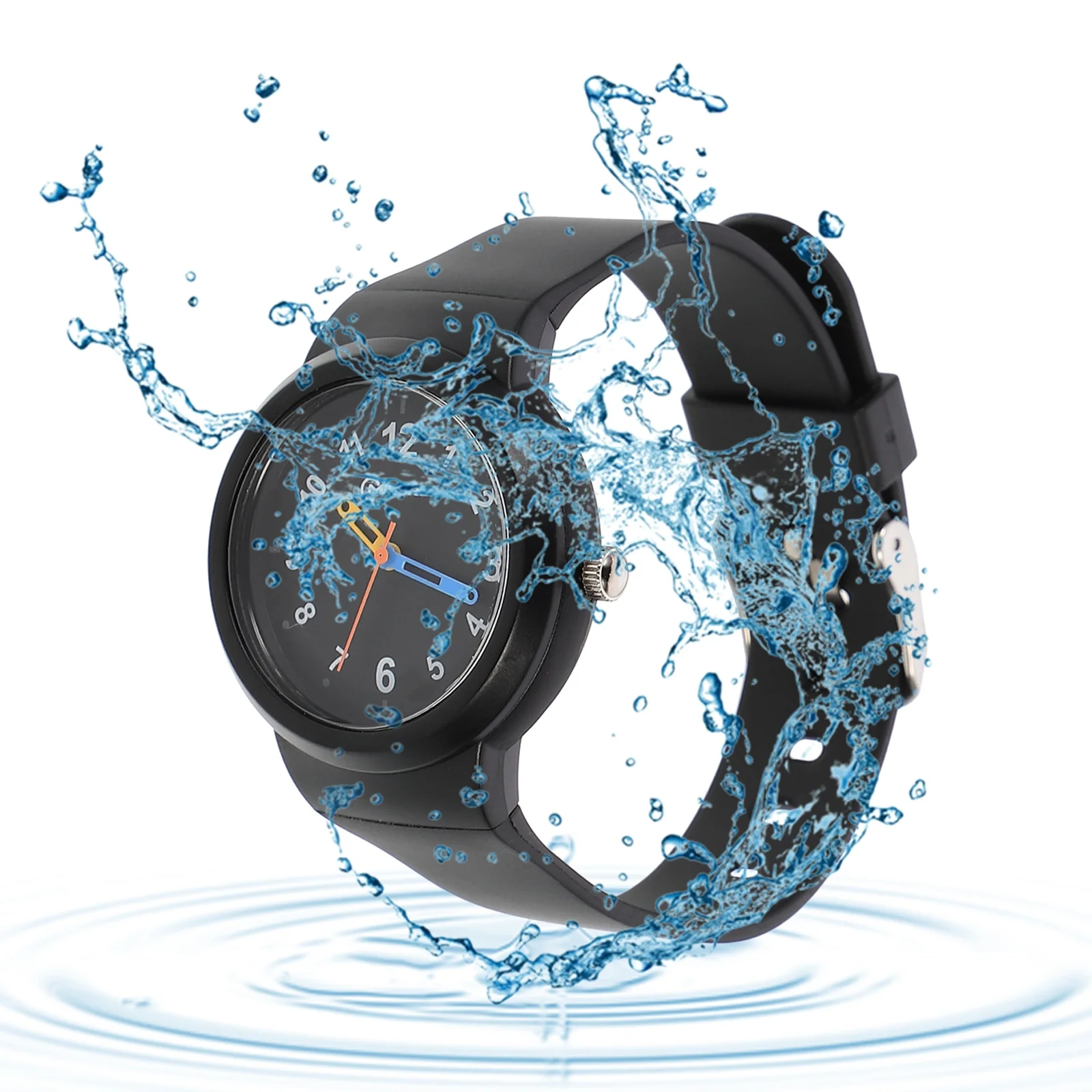 1Pcs Simple Wrist Watch Waterproof Timepiece Comfortable Lightweight Fashion for Daily School Gift Option