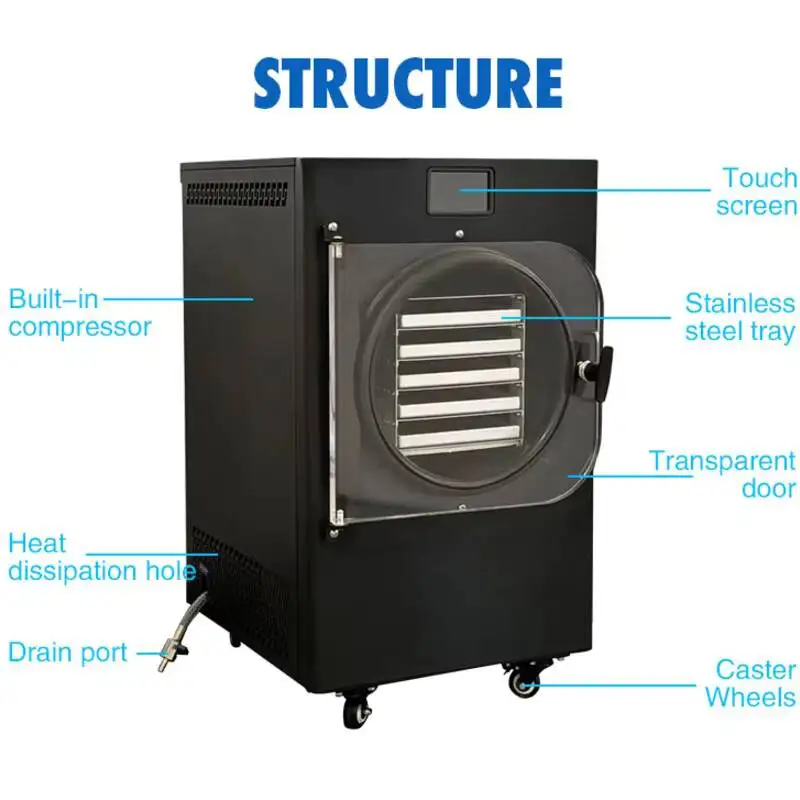 Small Commercial Home Automatic Freeze Dryer HFD-5S With Energy-Saving Remote Monitoring For Fruit Food Drying