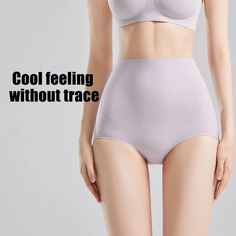 Maternity Panties Women's High Waist Adjustable Belly Support Panties Comfortable Breathable Pregnancy Solid Color Panties