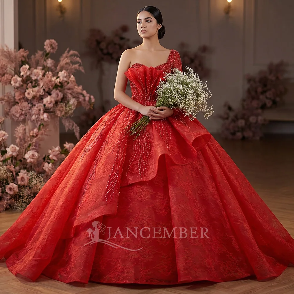 

Elegant Navy Beaded Long Sleeve CustomizedEvening Dresses Moroccan Caftan One-Shoulder Formal Party Ball Gowns vestidos de noche