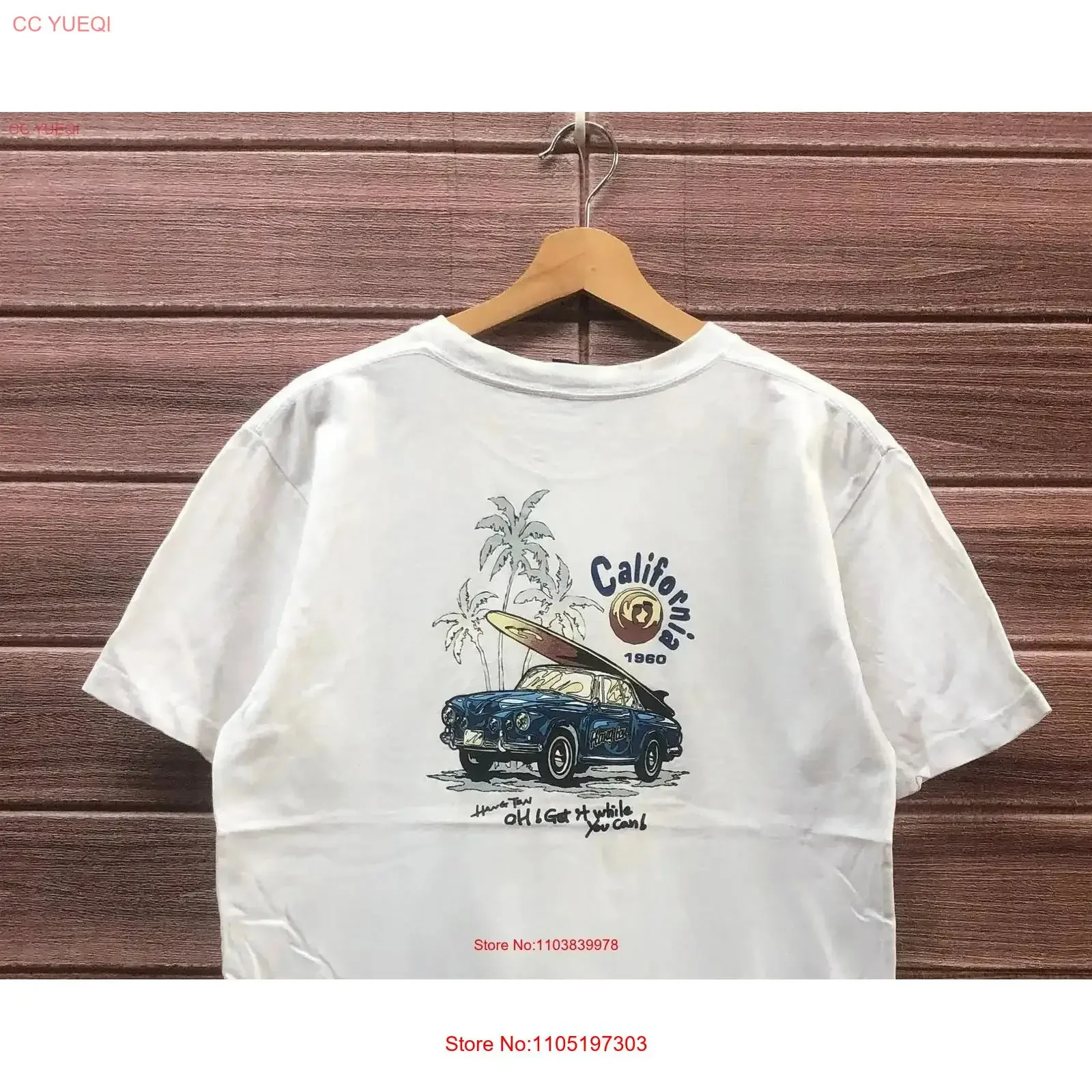 Vintage Hang Ten California Surfing T Shirt Surf Skate Size M vintage Washed Versatile Comfortable Top For Everyday Wear