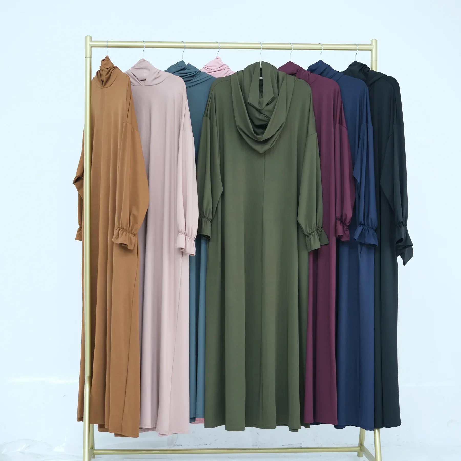 Ramadan com capuz abaya eid djellaba feminino muçulmano maxi vestido dubai kaftan turquia robe kebaya roupas de oração islam jalabiya vestidos