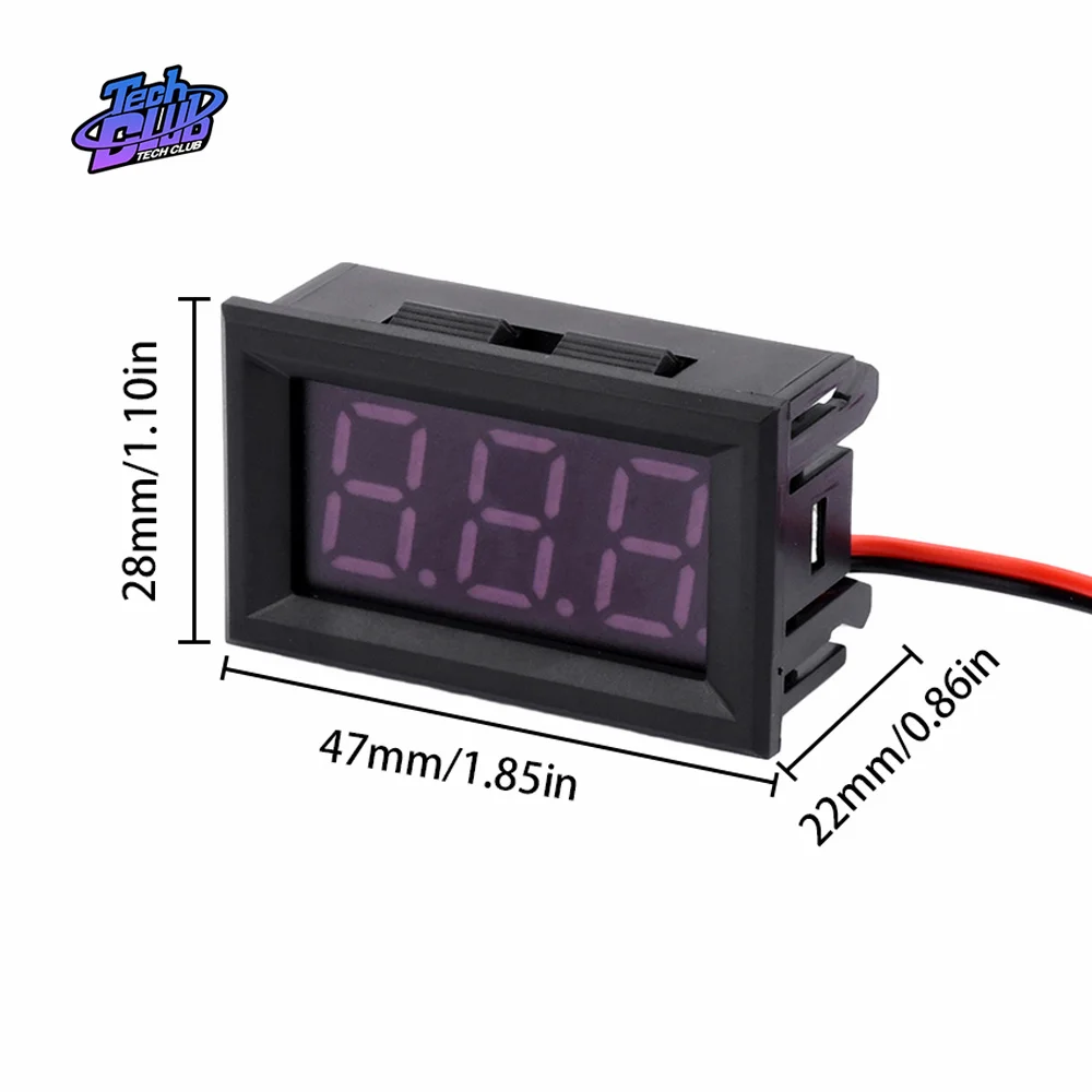 AC 70-500V 0.56" Inch LED Digital Voltmeter Voltage Meter Volt 2 Wires Red Green Blue Display DIY Instrument Tool