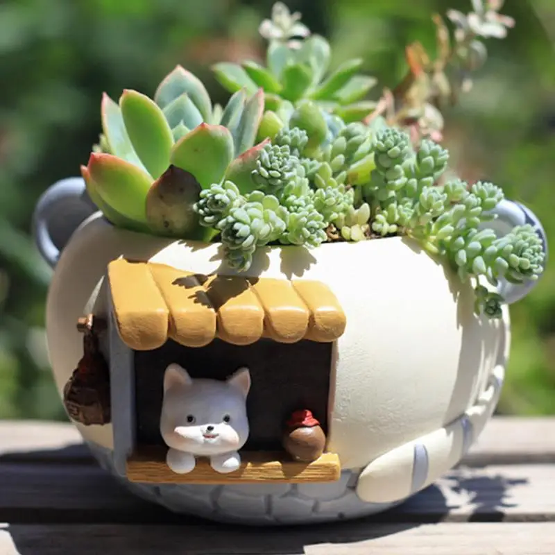 Animal Succulent Planter Succulents Plant Pots Cute Small Resin Succulent Planter House Plant Flower Pots Indoor Plant Pots For