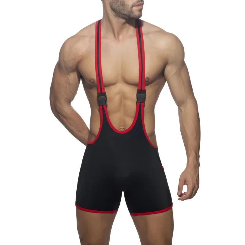 Men Undershirts Button Buckle Seamless Slip Homme One-piece Bodysuits Leotard Weightlifting Wrestling Singlet Jumpsuits Boxers