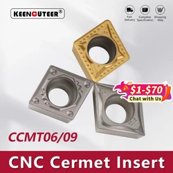 CCMT060204 CCMT09T302 CCMT09T304 CCMT09T308 Carbide Insert for Cermet SCLCR/L External Turning Tool Blade Lathe Parts CNC Cutter