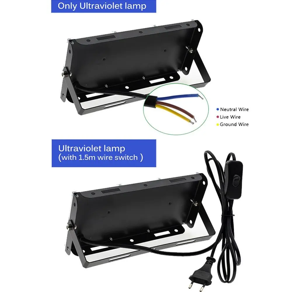 Luz nocturna efecto luz reflector UV 120 brillo 50W/100W lámpara UV 395nm barra de lámpara de escenario UV