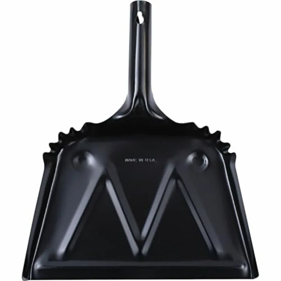 

Heavy-Duty Black Metal Dustpan 12"