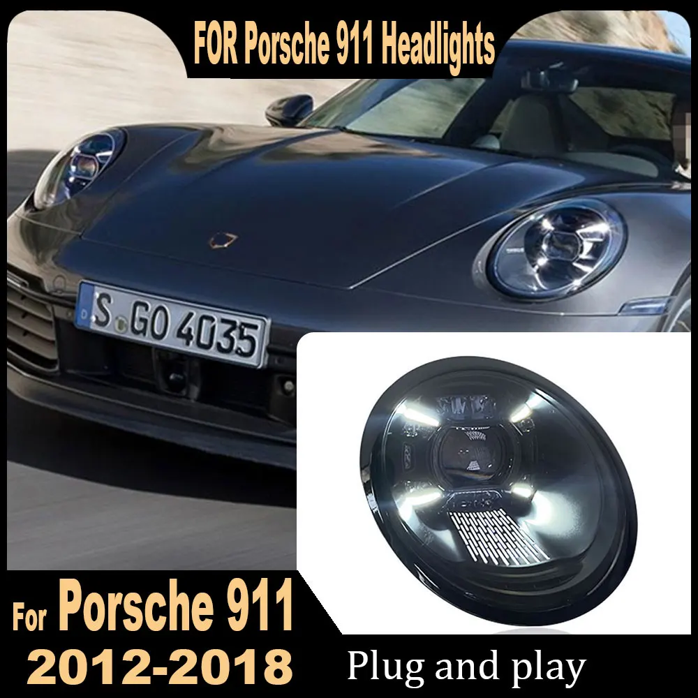 

Передняя фара для Porsche 911 светодиодный фары 2012 2013 2014 2016 2017 2018 передняя фара лампа для автомобиля аксессуары для автомобиля