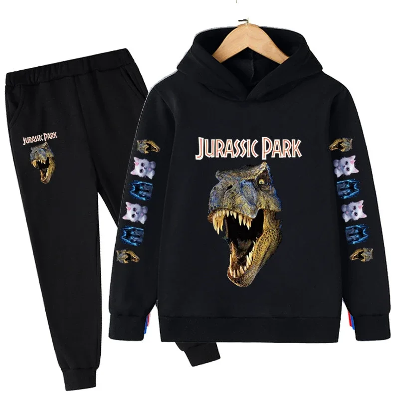 

Jurassic Park Dinosaur Printed 2024 Kids Clothes Girl Summer Suit for Girl Clothes for Girls From 9 to 12 Years Old Clothing Set