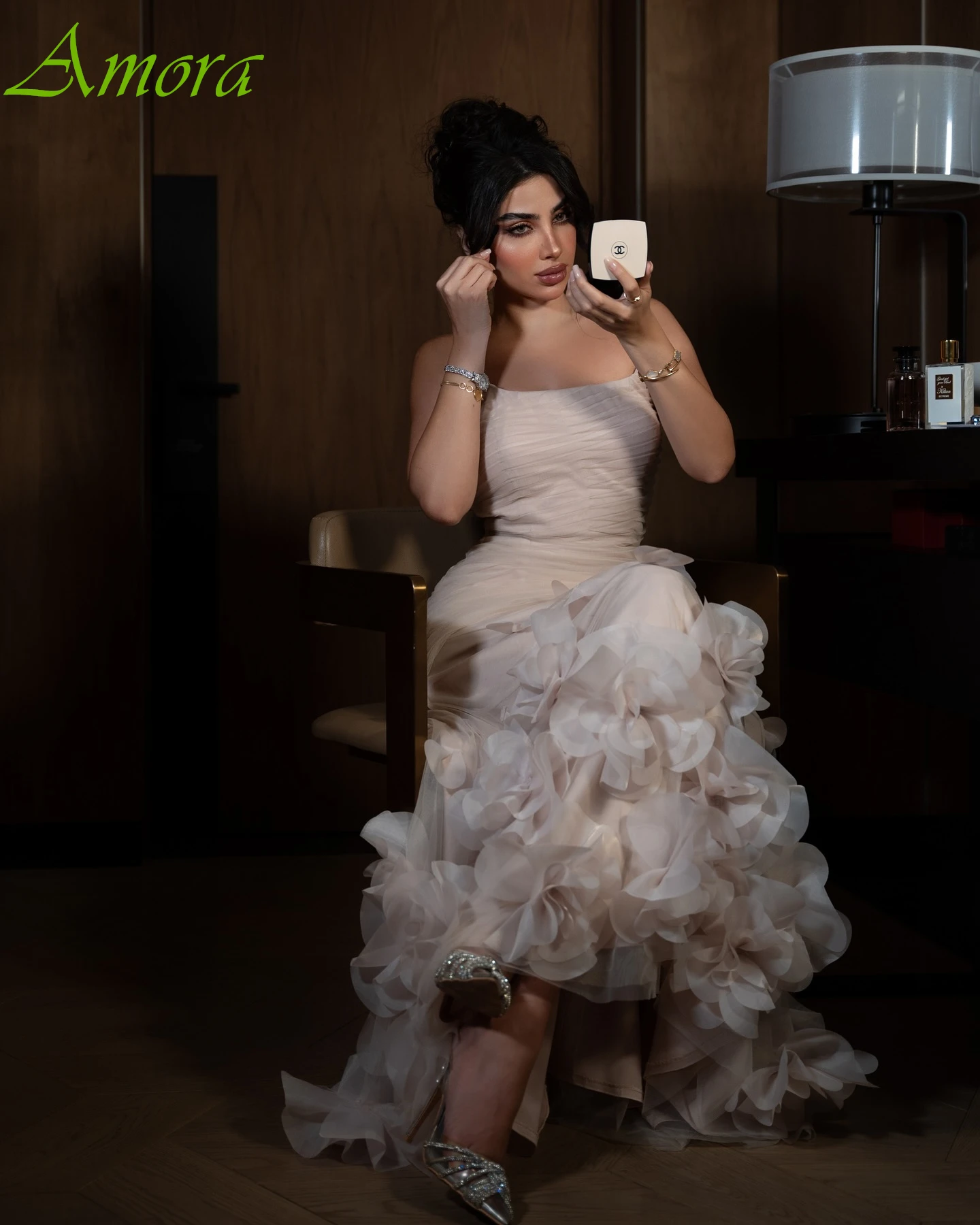 Robe de soirée trapèze personnalisée, sans bretelles, sans manches, élégante, formelle, délicate, sur mesure, robes d'occasion, robe de soirée moderne à la mode