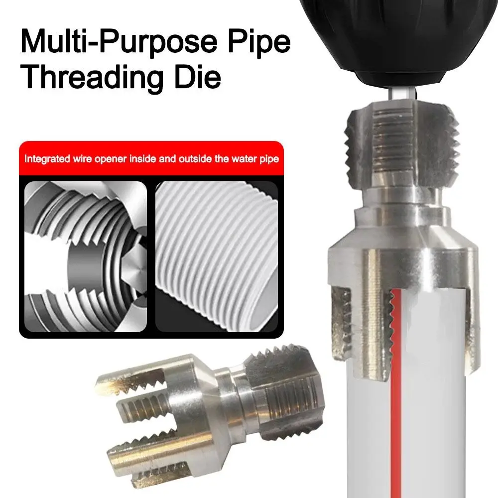 Langlebiges 4/6 Punkte PVC-Rohreinfädler-Set, Innen-/Außengewinde, schnelles Gewinde, Wasserhahn, Rohreinfädler, Rohr, Wasserrohr-Gewindeschneidwerkzeug