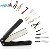 Portable Folding Pocket Knife Sharpener, Portable Double Sided Diamond Sharpening Stone Outdoor Sharpening Whetstone