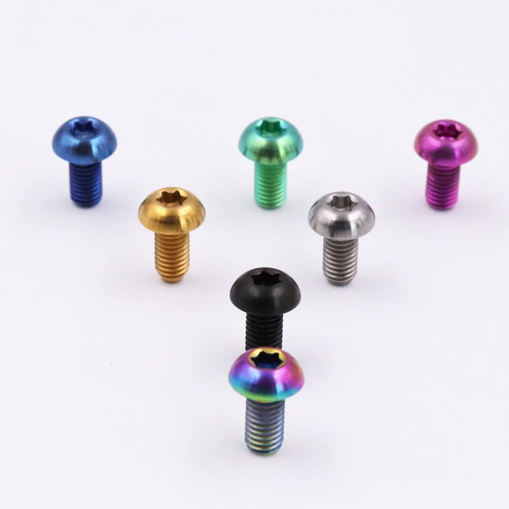 M5*12mm Ti Titanium Alloy Bottle Cage Screw Bicycle Accessories MTB Mountain Road Bike Cycling Water Cage Holder Fixing Screws