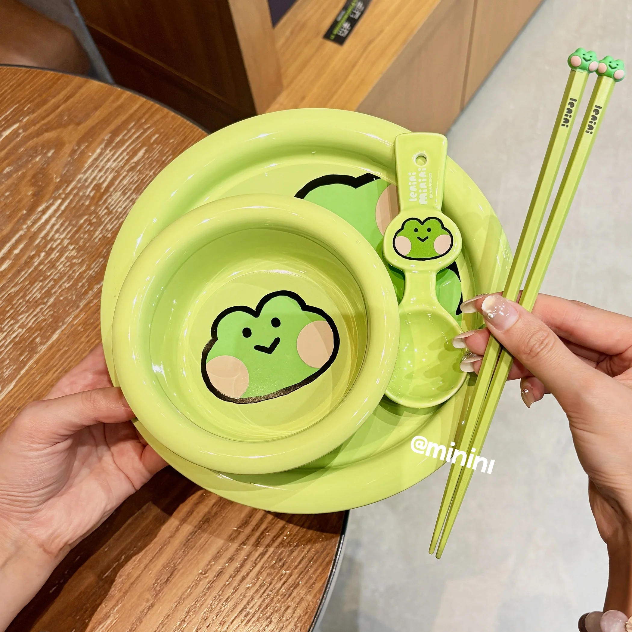 

Милый набор чаш Cerc для одного человека, еда для завтрака, мультяшный Sle, домашняя обеденная посуда Dormi, легко чистится, Diwaer