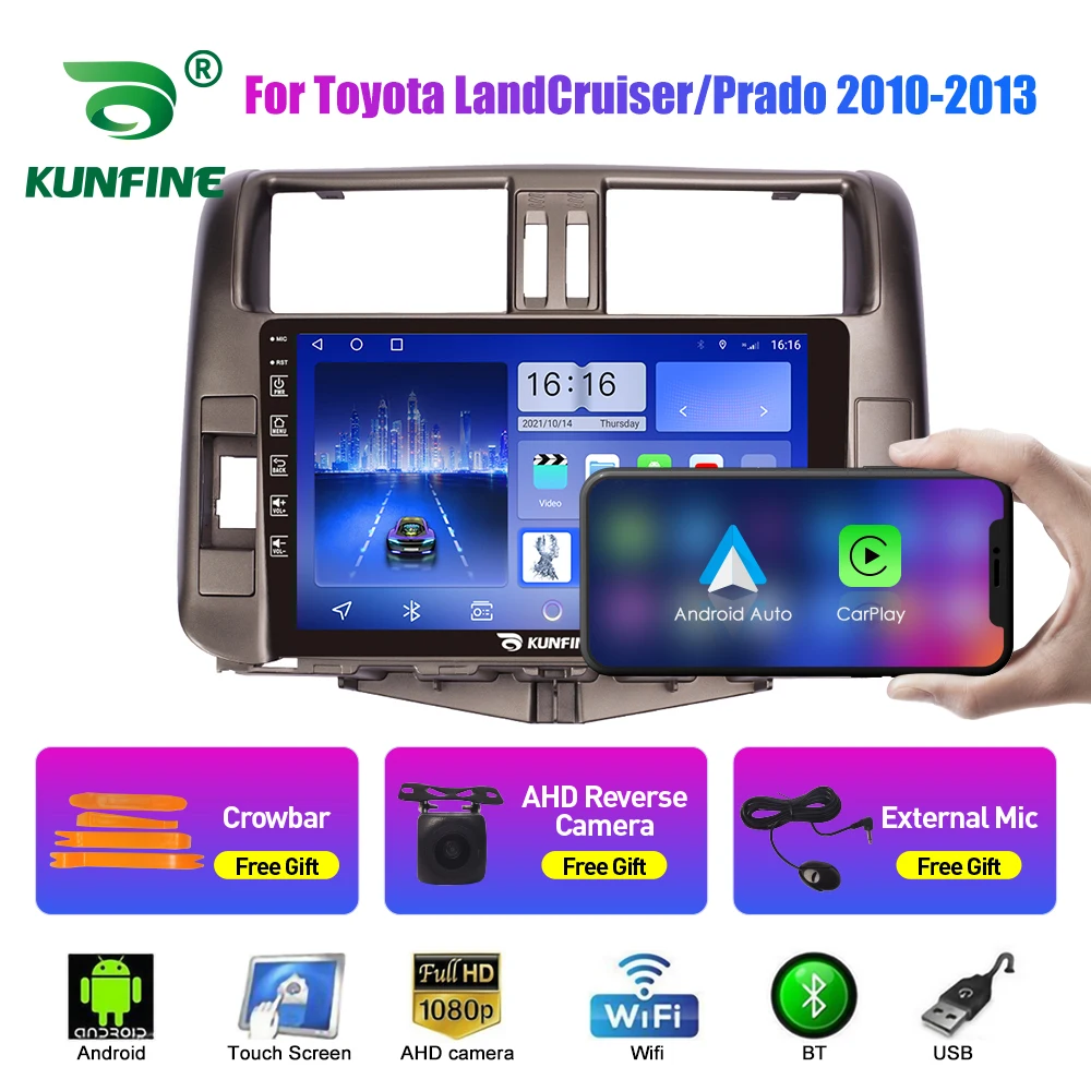 

10.33 Inch Car Radio For Toyota Land Cruiser 10-13 2Din Android Octa Core Car Stereo GPS Navigation Player QLED Screen Carplay