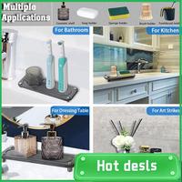 LUDA Instant Dry Sink For Bathroom And Kitchen Soap Dishes, Kieselguhr Base Holder For Rapid Water Evaporation